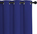 NICETOWN Blackout Curtains Panels for Bedroom - 3 Pass Microfiber Noise Reducing Thermal Insulated Solid Ring Top Blackout Window Drapes (2 Panels, 66 x 66 Inch, Navy Blue)