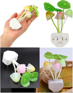 AUSAYE Plug in Night Light, Lotus Leaf Style Mushroom Light LED Nightlights for Kids, Adults, Bedroom, Bathroom,Hallway, Stairs, Kitchen Pack of 6