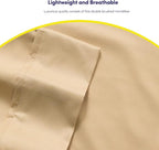 Twin XL Size Bed Sheets - 4 Piece 1500 Supreme Collection Fine Brushed Microfiber Deep Pocket Twin X-Large Sheet Set Bedding - 1 EXTRA PILLOW CASES, GREAT VALUE, Twin XL, Camel