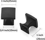 khtumeware 10 Pack 1 inch Matte Black Cabinet Knobs Drawer Knobs Dresser Knobs Zinc Knobs Kitchen Drawer Pulls Square Knobs Dresser Drawer Handles Knobs for Dresser Drawers