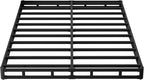 Queen Box Spring 4 Inch Low Profile, Heavy Duty Metal Box Spring Bed Base with Fabric Cover, Mattress Foundation, Easy Assembly, Noise Free, Black