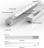 6 Pack Led Under Cabinet Lights Wireless with Charging Station, 7’’ Rechargeable Motion Sensor Light Indoor, Dimmable Closet Lights for Cabinets, Bookshelf, Stair, Hallway