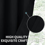 BGment Blackout Curtains for Living Room - Grommet Thermal Insulated Room Darkening Curtains for Bedroom, 2 Panels of 52 x 95 Inch, Black