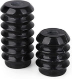 HofferRuffer Marble Candlestick Holders, Set of 2 Natural Stone Candle Holder Decorative Candle Stands for Wedding, Dinning, Party, Table Centerpieces, Fits 3/4'' Thick Candles (MarbleBlack)