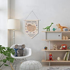 Therapist Office Decor, Boho Classroom Decor Canvas Hanging Pennant Flag Banner Wall Sign Decor for Bedroom Classroom Playroom Game Room Front Door