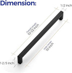 Ravinte 20 Pack 10 Inch Kitchen Square Cabinet Handles Matte Black Pulls Black Drawer Pulls Kitchen Cabinet Hardware Handles