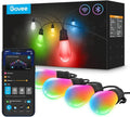 Govee Smart Outdoor String Lights H7021, RGBIC Warm White 96ft (2 Ropes of 48ft) LED Bulbs for Outdoor Decorations, WiFi Patio Lights Work with Alexa, Google, APP Control, IP65 Waterproof