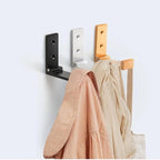 ZEYU Folding Coat Hooks, 10Pcs Wall Hooks for Hanging Coat Towel Hooks Hardware Heavy Duty Aluminum Alloy Headphone Holder Hooks No Rust Wall Mounted with Screws for Bags Fitness Equipment