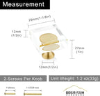 QOGRISUN 10-Pack Brass Crystal Cabinet Knobs,Glass Crystal Gold Drawer Knobs,1-1/8-Inch Square,Decorative Dresser Pulls, Modern Cabinet Hardware