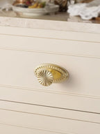 5 Pack Brushed Gold Cabinet Knobs with Base Brass Flat Drawer Pulls Kitchen Cupboard Bathroom Dresser Cabinet Hardware Handles Zinc Alloy