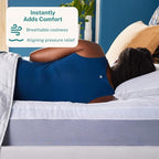 Sleep Innovations Dual Layer 4 Inch Memory Foam Mattress Topper, Full Size, Medium Support, 2 Inch Cooling Gel Memory Foam Plus 2 Inch Pillow Top Cover