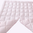 Royal Hotel Bedding Mattress Topper, Top-Split-King, 2 Inches Hypoallergenic Overfilled Down Alternative Anchor Bands Mattress Topper