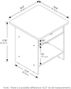 Furinno Dario End Table / Side Table / Night Stand / Bedside Table with Bin Drawer, 1-Pack, Espresso/Brown