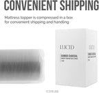 LUCID 2 Inch Bamboo Infused Memory Foam Mattress Topper - California King Size – Cooling Ventilation – Pressure Relieving Bed Topper - Mattress Pad – CertiPur Certified