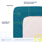 Twin Sheets - Breathable Luxury Sheets with Full Elastic & Secure Corner Straps Built In - 1800 Supreme Collection Extra Soft Deep Pocket Bedding Set, Sheet Set, Twin, Teal