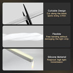 LED Strip Lights Yellow,9.8ft 110-120V Neon Rope Lights,Flexible Silicone Outdoor Waterproof Neon Strip Lights for Bedroom,Mirror,Kitchen Cabinet, Living Room,Halloween Decor