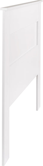 Prepac Stylish Flat Wood Panel Headboard for Queen Size Beds, Simplistic Wooden Queen Headboard 2.25" D x 64.5" W x 48" H, White, WHFQ-1301-1