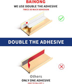 5 Pack 3 inch self Adhesive Cabinet pulls Stick on Handles Gold Adhesive Cabinet Handles Finger pulls Drawer Edge pulls Finger pulls for cabinets Concealed Seam Handles Flat