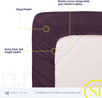 Queen Size Bed Sheets - Breathable Luxury Sheets with Full Elastic & Secure Corner Straps Built In - 1800 Supreme Collection Extra Soft Deep Pocket Bedding Set, Sheet Set, Queen, Purple