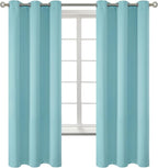 BGment Blackout Curtains - Grommet Thermal Insulated Room Darkening Bedroom and Living Room Curtains, Set of 2 Panels (46 x 63 Inch, Baby Blue)
