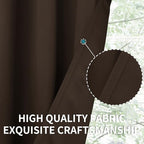 BGment Brown Blackout Curtains 54 Inch Length 2 Panels Set, Grommet Thermal Insulated Room Darkening Curtains for Bedroom, Each 46 x 54 Inch