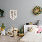 Encouragement Gifts for Women Pink Decor for Girls, Pink Bedroom Playroom Wall Art Decorations, Boho Twin Room Sign, Siblings Room Hanging Pennant Flag Banner