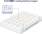 ELEMUSE King Mattress Topper for Back Pain, Extra Thick Mattress Pad Cover, Plush Soft Pillowtop with Elastic Deep Pocket, Overfilled Down Alternative Filling