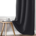 ChrisDowa 100% Blackout Curtains for Bedroom with Black Liner, 2 Thick Layers Total Blackout Thermal Insulated Grommet Small Window Curtains 54 Inch Length 2 Panels Set (Dark Grey, 42 x 54 Inch)