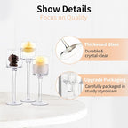 NUPTIO Tealight Candle Holders Bulk: Set of 30 Long Stemmed Candle Stands for Table Centerpiece Decor - Monet Candleholders for Floating Candles