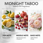 Midnight Taboo Diffuser Oil, Inspired by Luxury Hotels, 6.7 Fl Oz 200 mL, Hotel Scent for Home, Office, Bathroom & Spa, Aromatherapy Essential Oil, Lemon & Pomegranate Scents.