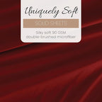Linen Market Brushed Microfiber Twin XL Sheet Set 3 Piece – Oeko-TEX Certified Ultra Soft & Wrinkle-Free - 16" Deep Pocket Sheets - Easy Care Twin XL Size - Burgundy