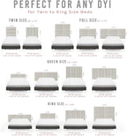 VANT Upholstered Headboards - Accent Wall Panels - Packs of 4 - Vintage Leather Gray Pewter - 30" Wide x 11.5" Height - Easy to Install - Queen - Full Size Headboard