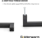 goldenwarm 10 Pack Single Hole Black Cabinet Knobs Kitchen Cabinet Handles Stainless Steel Cabinet Hardware Black Knobs Handles Pulls for Bathroom Cabinets and Cupboard, 2in(50mm) Overall Length