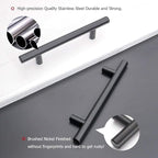 homdiy 25Pack 4.5in Cabinet Handles Black Kitchen Cabinet Pulls Drawer Pulls for Dresser Drawers