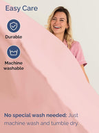 Extra Deep Cal King Sheet Set - 6 Piece Breathable and Cooling Sheets - Hotel Luxury Bed Sheets Set - Easy Fit - Soft, Wrinkle Free and Comfy Sheets Set - Baby Pink Sheet Set with Extra Deep Pockets