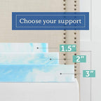 4" SealyChill™ Gel + Comfort Memory Foam Mattress Topper with Pillowtop Washable Allergen Resistant Cover, Full White
