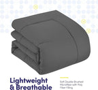 Full Size Comforter Set with Sheets - 7-Piece Bedding Collection - 1 Comforter, 1 Fitted Sheet, 1 Flat, 4 Pillowcases - Deep Pocket - Soft & Breathable Premium Quality - Ideal for All Seasons, Gray