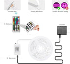 KSIPZE Led Lights for Bedroom 50ft Led Strip Lights with Remote RGB Color Changing Music Sync Bluetooth Smart App Control for Room Bedroom Lighting Flexible Home Décor