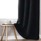 ChrisDowa 100% Blackout Curtains 78 inch Long for Bedroom with Black Liner, 2 Thick Layers Total Blackout Thermal Insulated Grommet Window Curtains 2 Panels Set (Black, 42 x 78 Inch)