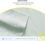 California King Sheet Sets - Breathable Luxury Sheets with Full Elastic & Secure Corner Straps Built In - 1800 Supreme Collection Cal King Deep Pocket Bedding Set, Sheet Set, California King, Mint