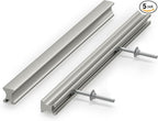 homdiy 5 Pack Adjustable Brushed Nickel Cabinet Pulls 2" to 8.8" (51-224mm) Adjustable Hole Distance Drawer Pulls