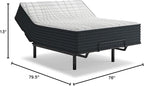 Signature Design by Ashley Hybrid 1300 13 Inch Plush Gel Memory Foam Mattress with Edge Support for Pressure Relief, King, Fiberglass Free, Mattress in A Box