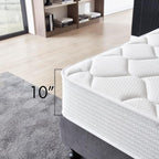 Oliver & Smith California King Mattress - 10 Inch Hybrid Cal King Mattress - Independent Coil System & High Density Premium Cold Foam with Breathable Polyester Cover - Comfort Tight Top- Medium Firm