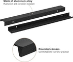 uxcell Cabinet Finger Edge Pull, 3pcs 300mm / 11.81" Aluminum Alloy Back Mount Hidden Cabinet Pulls Concealed Handle for Home Kitchen Drawer Cabinet, Black