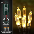 LYHOPE Battery Christmas Lights, 2Pack Total 66ft 200 LED Christmas Lights Waterproof 8 Modes Battery Operated String Light for Outdoor & Indoor, Xmas Tree, Wreaths, Holiday Decoration (Warm White)