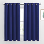 NICETOWN Blackout Window Curtains and Drapes - Thermal Insulated Solid Grommet Top Blackout Panels/Draperies for Kid's Room (Navy Blue, 1 Pair, 52 x 63 Inch)