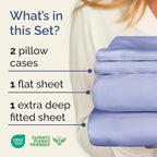 Extra Deep Twin Sheet Set - 4 Piece Breathable & Cooling Sheets - Hotel Luxury Bed Sheets Set - Easy & Secure Fit - Soft, Wrinkle Free & Comfy Sheets Set - Lavender Sheet Set with Extra Deep Pockets