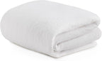 Linenspa 2 Inch Mattress Topper-Cover Queen-Cover Only-Machine Washable – Breathable – Non Slip – with Zipper,White