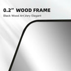 CULER Black Bathroom Wall Mirror,30 x 40 Inch Large Rectangle Vanity Modern Tempered Glass Mirror for Bedroom,Living Room,Entryway (30x40 Inch, Black)