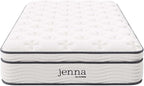 Modway Jenna 10” Innerspring and Memory Foam Twin XL Mattress With Individually Encased Coils, White